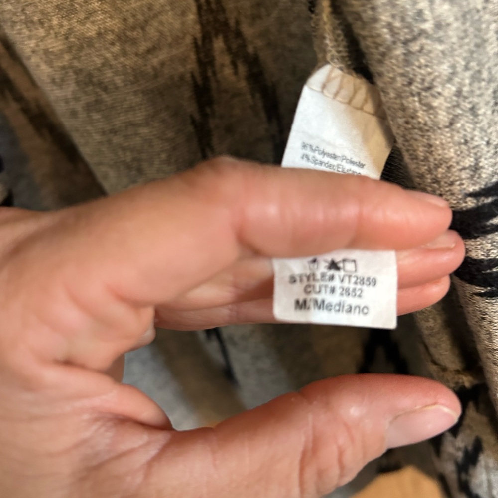 Women's Gray Patterned Open-Front Sweater Cardigan - Picture 2 of 3